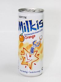 Appelsiininmakuinen hiilihapotettu juoma, ”Milkis” 250ml.