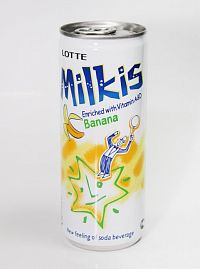 Banaanimakuinen juoma hiilihapotettu, ”Milkis” 250ml.